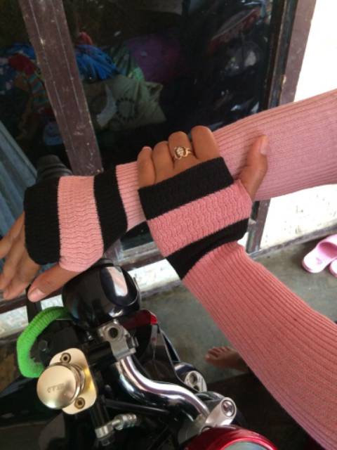 Handsock Rajut / handsock Jempol Polos / manset Tangan Rajut