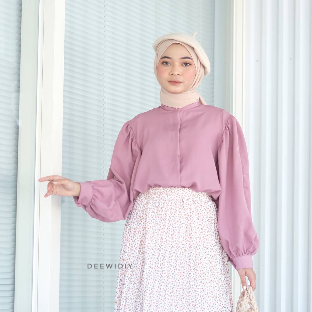 KEMEJA WANITA BUSUI FRIENDLY BISA UNTUK FORMAL DAN CASUAL - WELMA BLOUSE DEEWIDIY