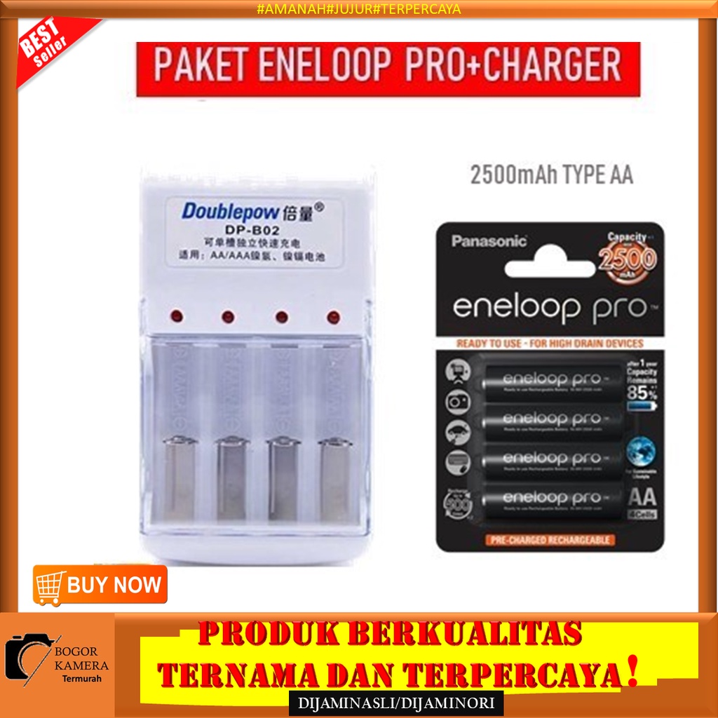 Paket Eneloop PRO + Charger AA / AAA for eneloop