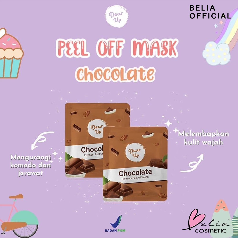 ❤ BELIA ❤ DEAR UP Peel Off Mask 10g 25g Zip Lock | Masker Wajah | Peel Off Mask Ziplock 10 g 25 g (✔ BPOM)