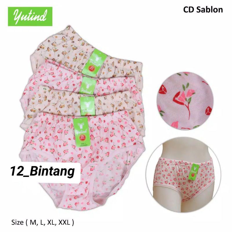Celana Dalam Wanita Yutind sablon
