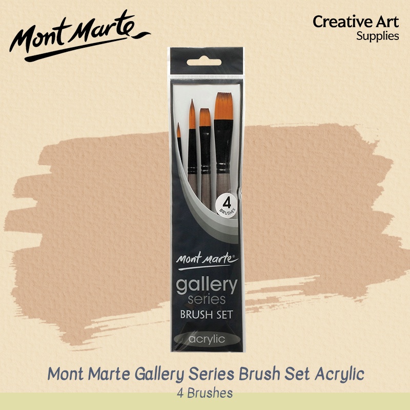 

Mont Marte Gallery Series Brush Set Acrylic 4 pcs