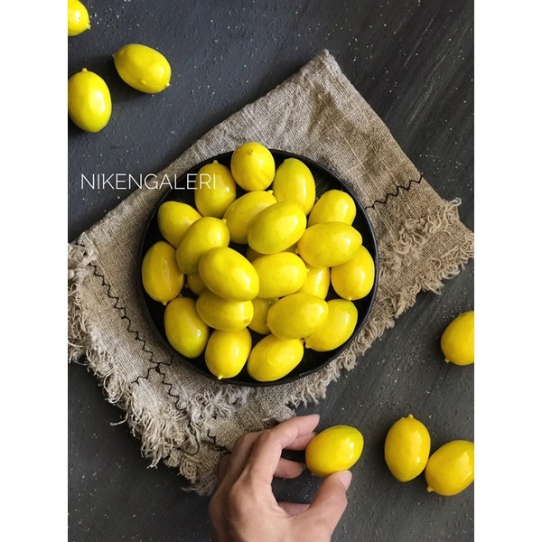LEMON MINI ARTIFICIAL - BUAH MINI ARTIFICIAL - BUAH DEKORASI