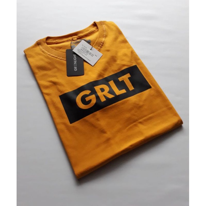 Baju Kaos Pria Distro Murah Greenlight Bandung Big Size Warna Kuning