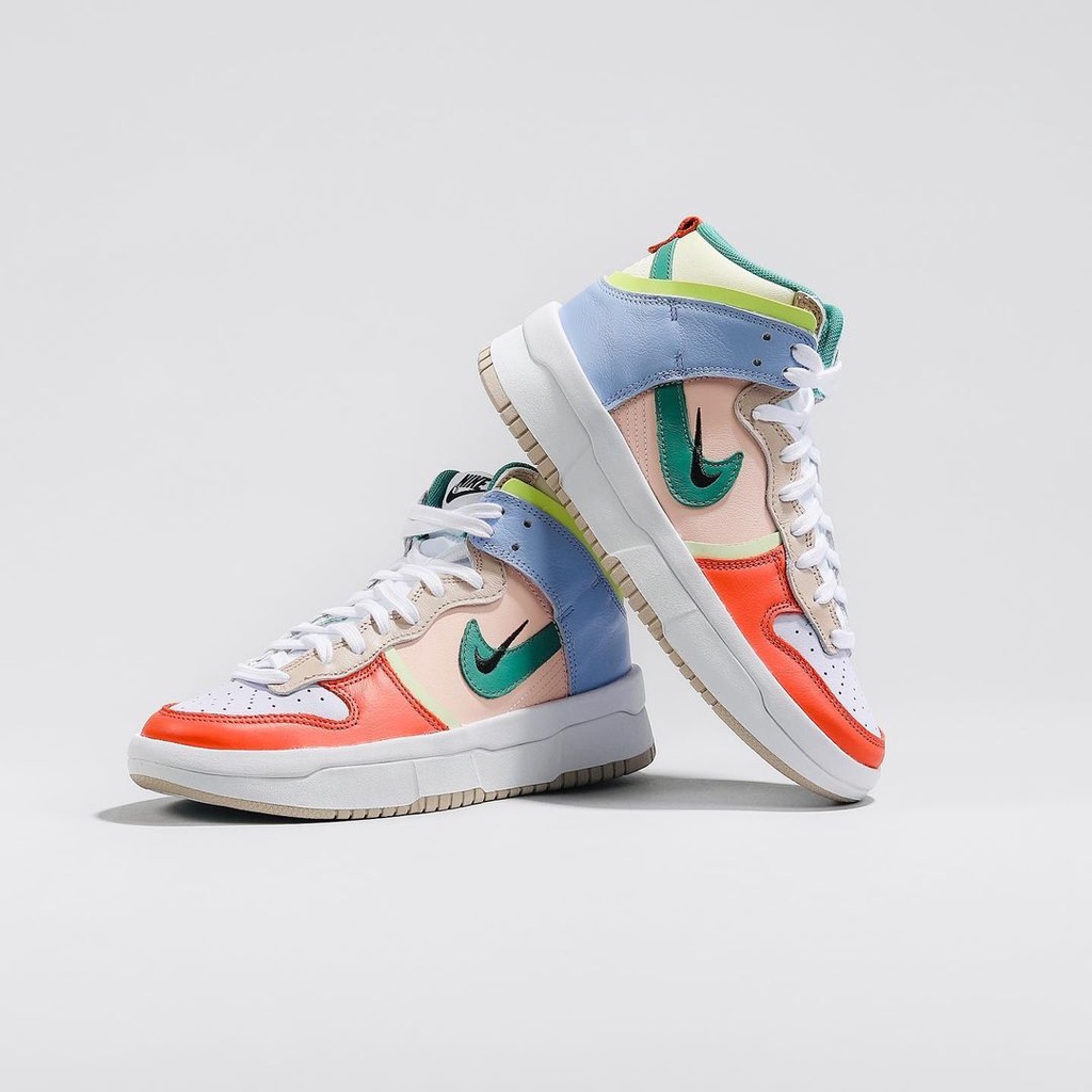 Nike Dunk High Up Women 'Cashmere' Green Noise-pale coral