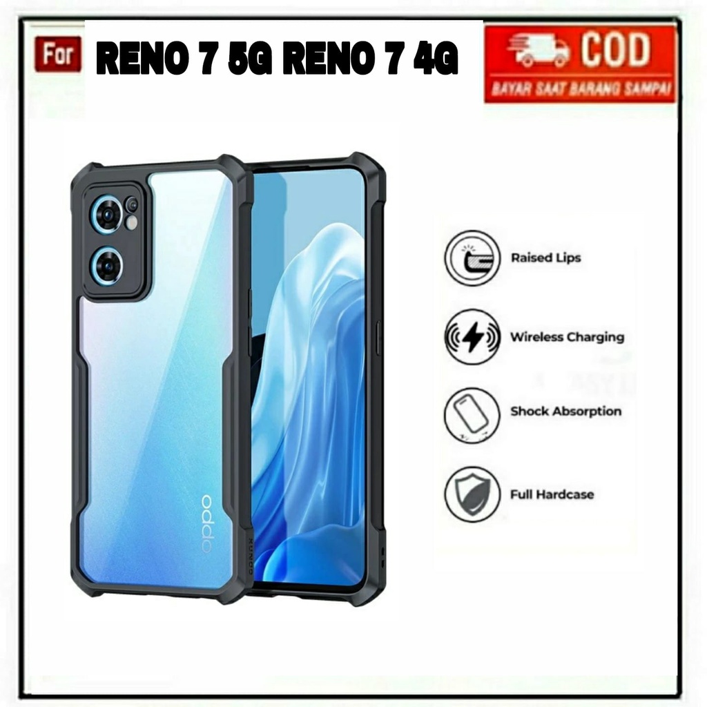 4IN1 CASE OPPO RENO 7 4G 5G RENO 7Z 5G SOFTCASE SHOCKPROOF TRANSPARAN CAMERA PROTECT CASING