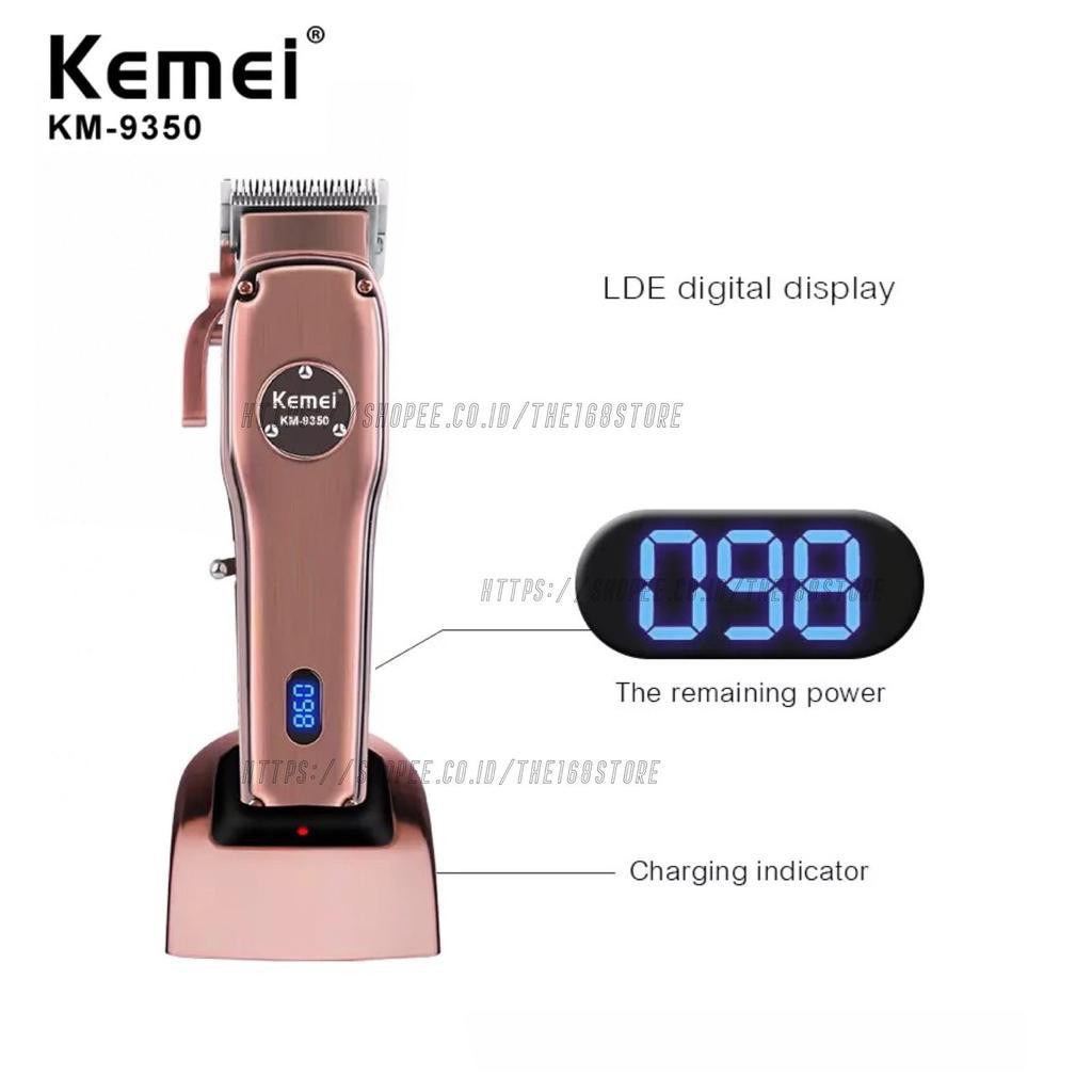 KEMEI 9350 ORIGINAL CUKURAN RAMBUT ELEKTRIK CAS HAIR CLIPPER RECHARGEABLE CORDLESS KM 9350 KM9350 KM9350