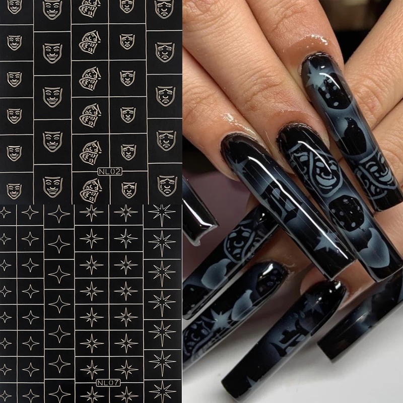 Stiker Kuku Motif Kupu-Kupu Hati Untuk Nail Art