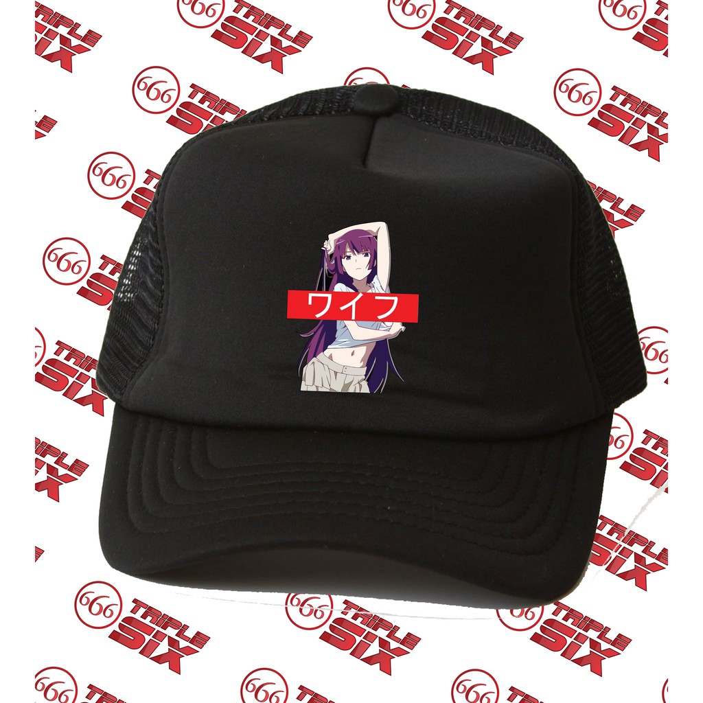 Topi Trucker Anime Bakemonogatari Hitagi waifu