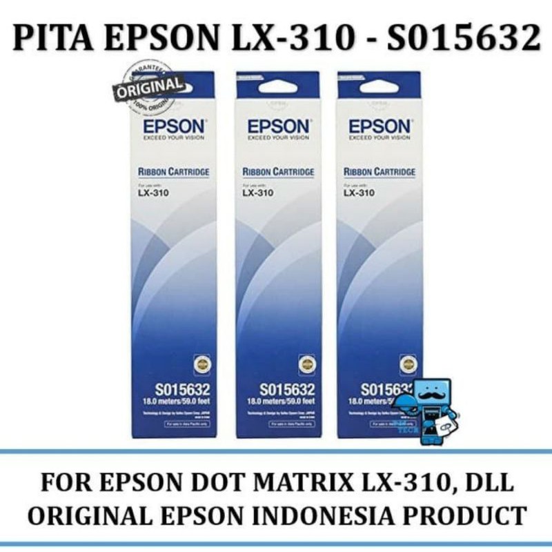 READY!!!PITA EPSON LX310 SO15632/RIBBON CARTRIDGE/PITA EPSON-HITAM