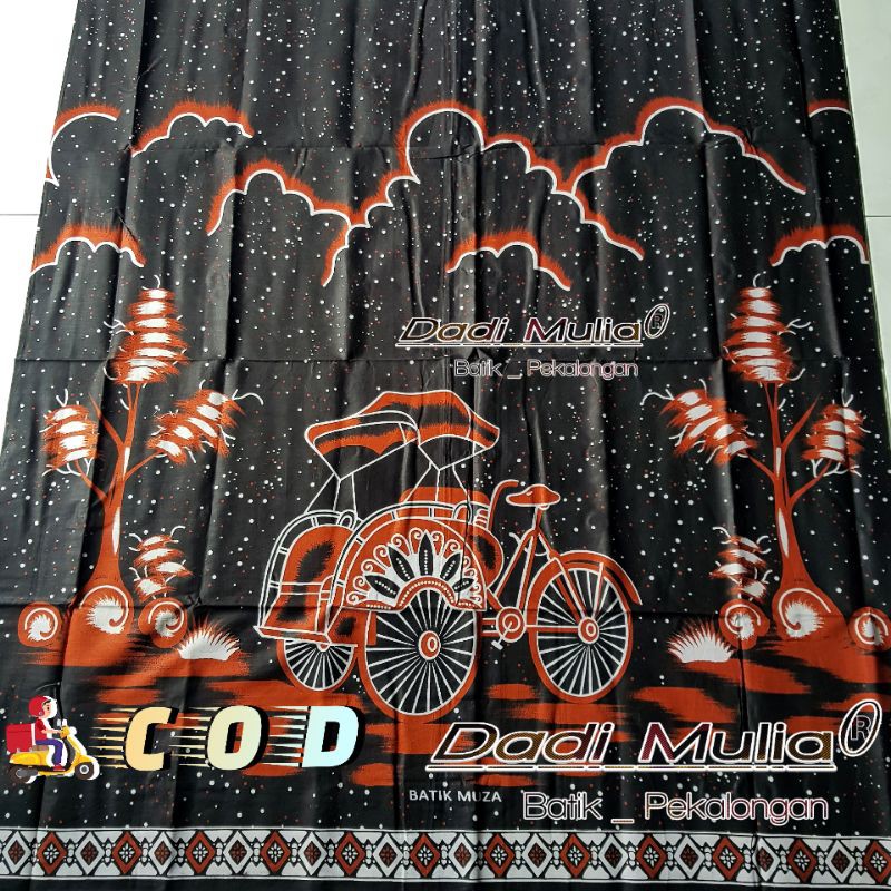 SARUNG PRIA DEWASA BATIK BECAK BROWN TERLARIS WAYANG BATIK KANG SANTRI MOTIF NU TERBARU GUS AZMI