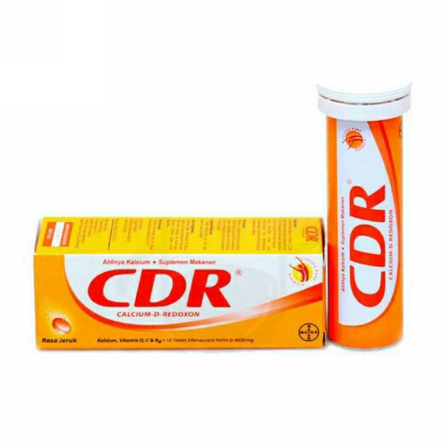 CDR calsium D redoxon suplemen kalsium, Vitamin C,D tablet @ 10 Tablet