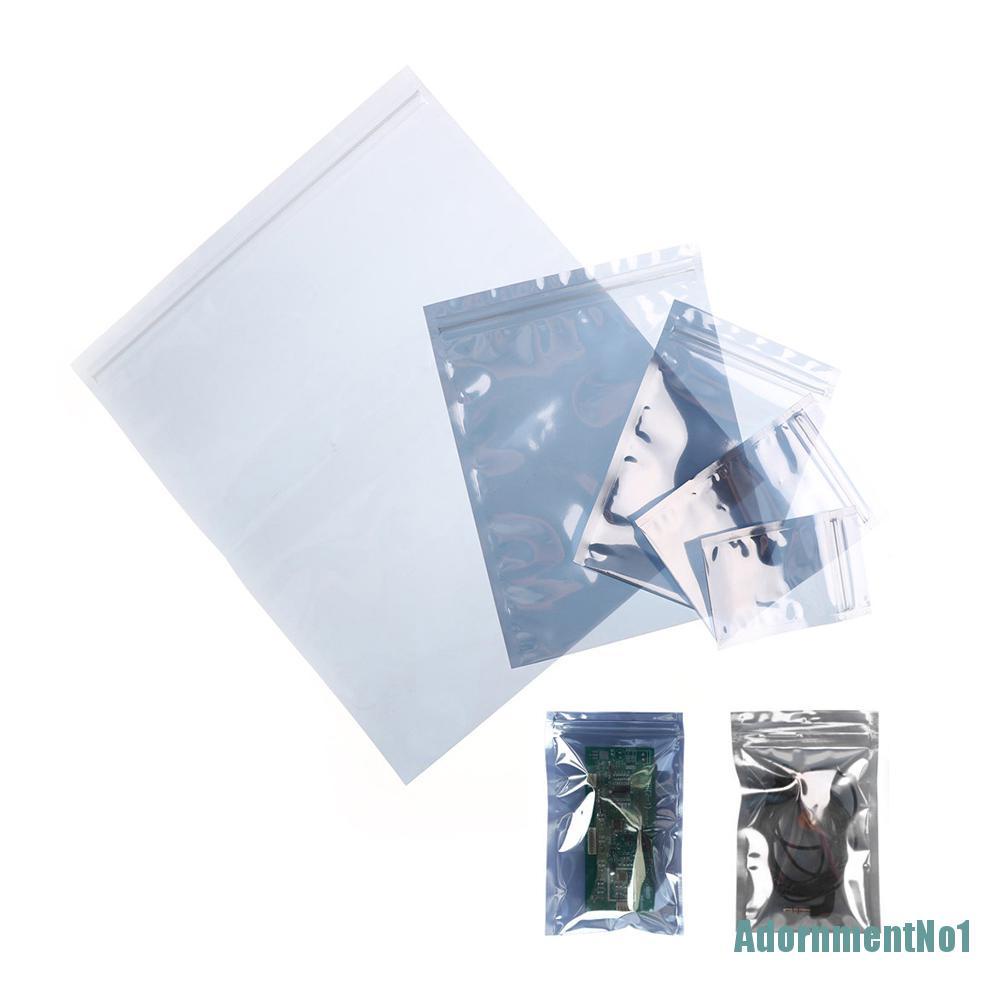 [AdornmentNo1]10Pcs ESD Anti-Static Shielding Bag Translucent Zip Lock Resealable Bags