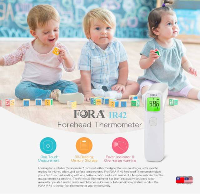 Thermometer Digital Original Non Contact Fora IR42 / Fora Infrared Forehead Thermometer