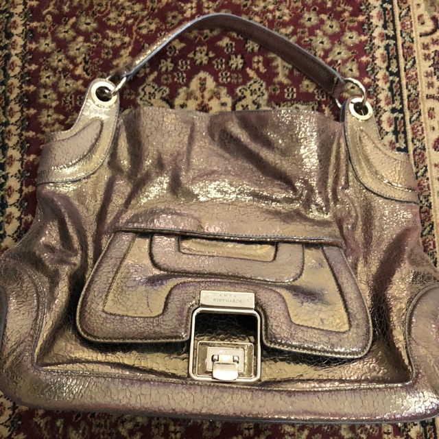 Anya Hindmarch Beverly Broken Mirror Bag bronze