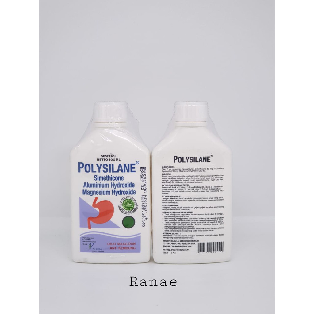 100ml Polysilane Cair 100ml - Obat Maag dan Anti Kembung