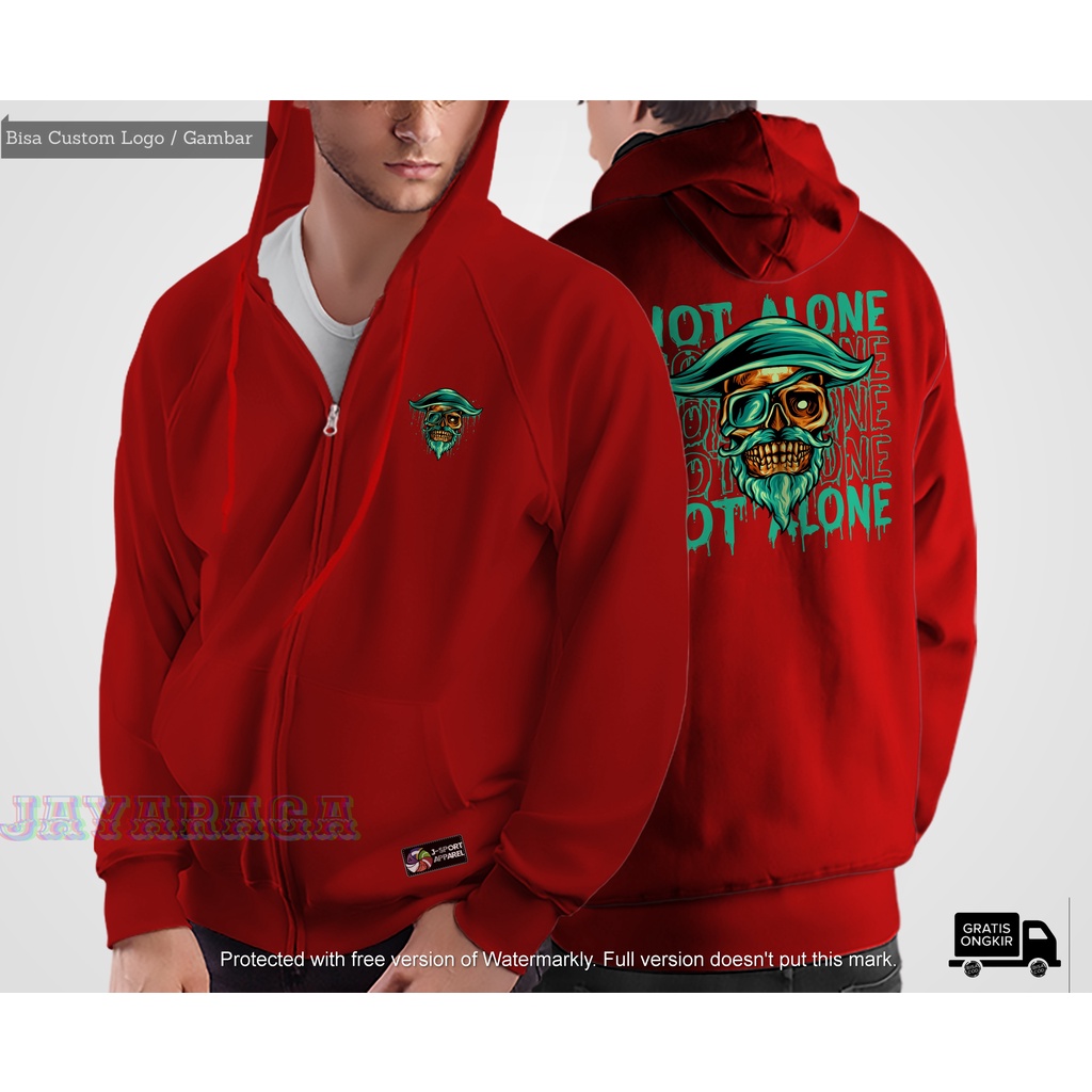 SWEATER HOODIE ZIPPER PRIA WANITA GAMBAR AESTHETIC