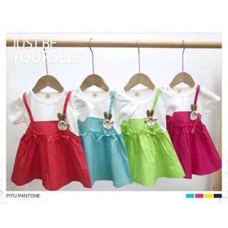 setelan Dress anak  Dress import anak  cewek model  polos  