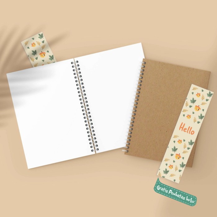 

[RESTOCK] note book simple grid line dotted bahan hvs 80 gr halus keren rapih - Cokelat, garis