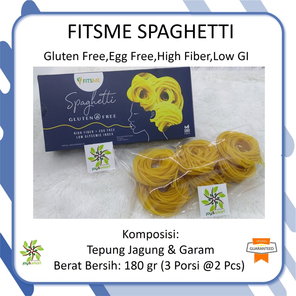 

JOY SMART HEALTHY FITSME SPAGHETTI GLUTEN FREE NON TELUR PASTA SEHAT