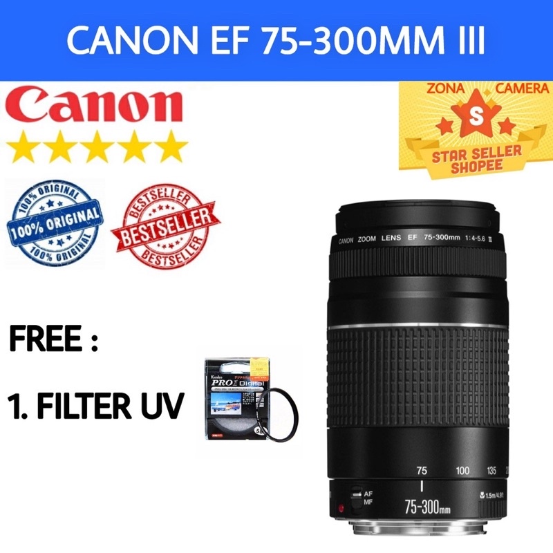 LENSA CANON EF 75-300MM / LENSA CANON 75-300MM / LENSA CANON 75-300 / CANON 75-300MM / CANON 75-300 
