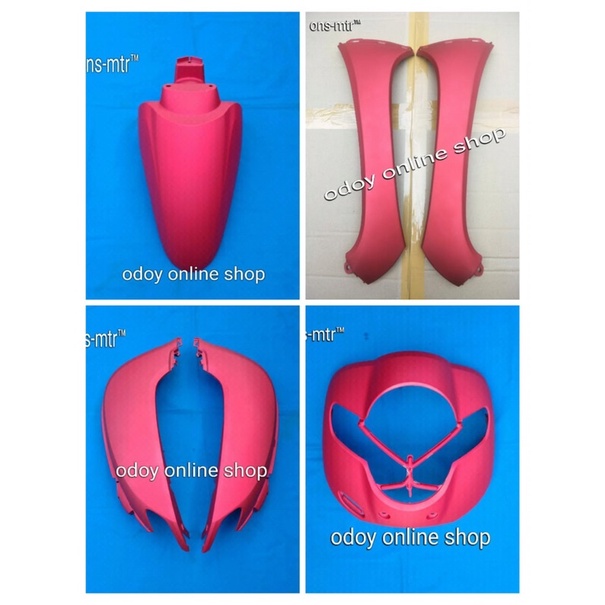 Cover body halus merah dof scoopy fi new stylish 2018 2019 2020
