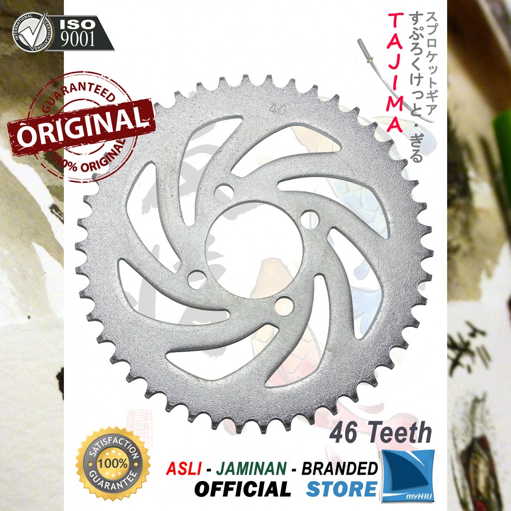 Gigi Tarik 40T ~ 46T KAWASAKI Blitz, ZX 130 Gir Belakang - Rear Sprocket Gear TAJIMA