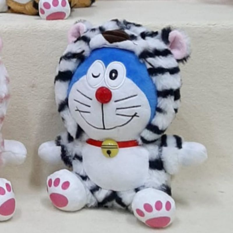 Boneka Doraemon Kostum Macan Kucing Karakter Animal Bahan Lembut