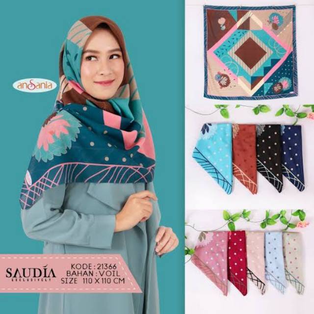 1 kodi Jilbab Motif Segi Empat