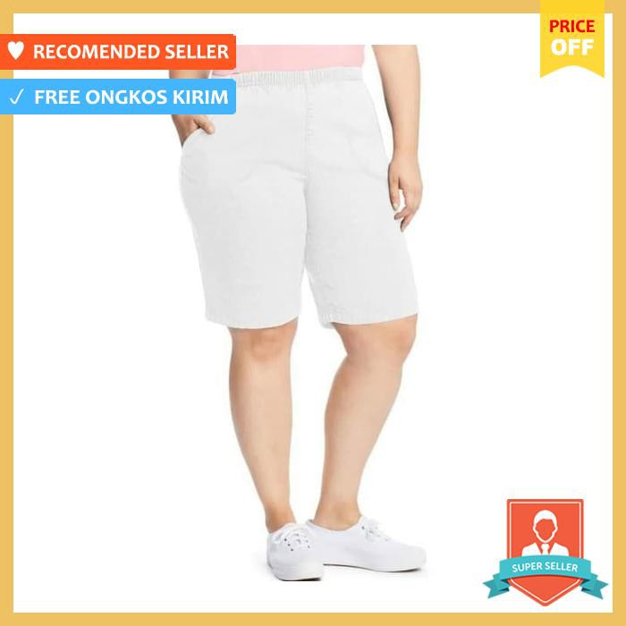 Celana Pendek Jens Wanita Big Size Putih