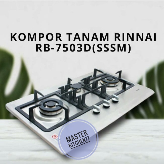Kompor gas tanam Rinnai RB 7503 D SSSM / rb7503dsssm / 3tungku