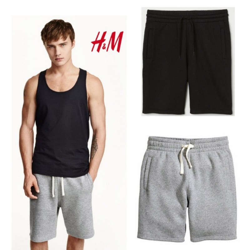  Celana  Pendek  H M  Sweatshorts Pria  Kekinian Original 