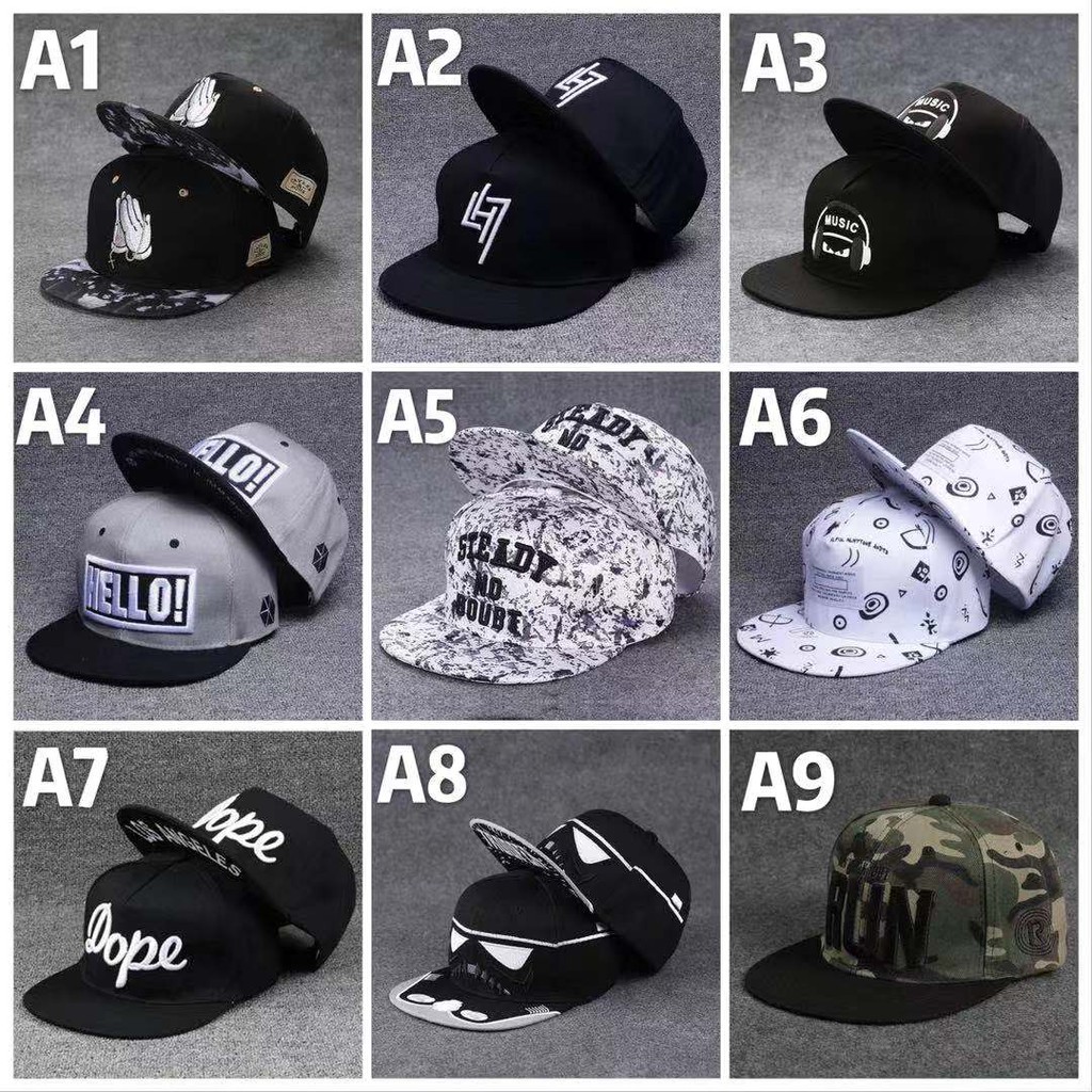 Topi Snapback Baseball Motif Bordir Tulisan untuk Pria / Wanita - Snapback Motif Bordir Unisex