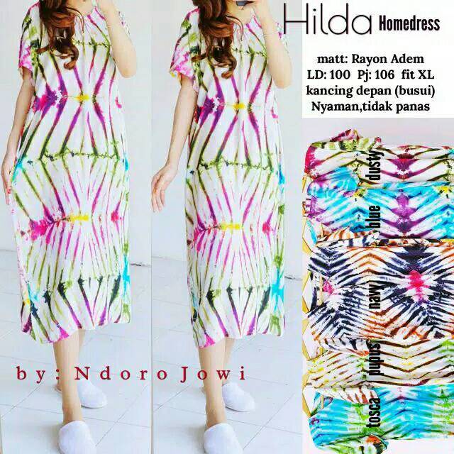 Daster HILDA HOMEDRESS BY NDORO JOWI BAJU TIDUR BAJU SANTAI DRESS BUSUI Friendly DASTER KEKINIAN