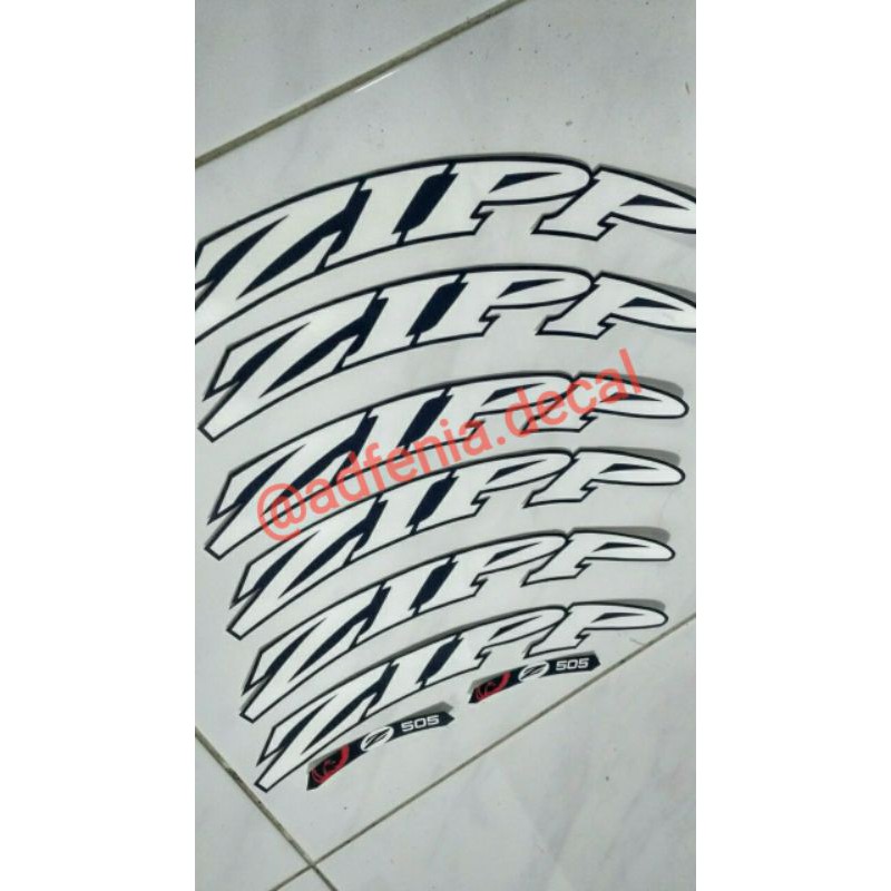 Decal Sticker ZIPP 505 Stiker Velg Rims ZIPP 505 Fixie Fixed Gear Road Bike 700c