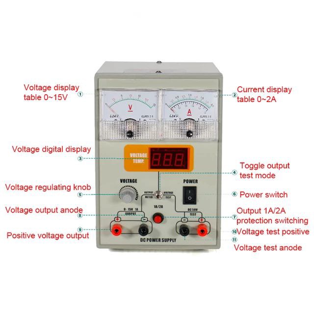 DC Power Supply 15V 2A YiHua PS-1502T max. 2A 15V - Test &amp; Repair servis DC POWER SUPPLY YIHUA ps 1502T 2 AMPER 0-15V DC ORIGINAL