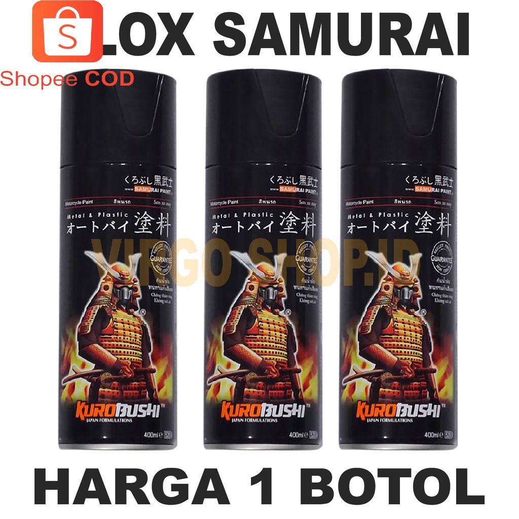 Pilox Samurai 400 ml/410GM Pilok Silver Gold Black Flat White red Clear blue grey yellow orange / Pilok Samurai / Pilox Samurai / Pilok / Samurai / Clear / Pilok Samurai Gold / Pilok Samurai Hitam / Black / Gold