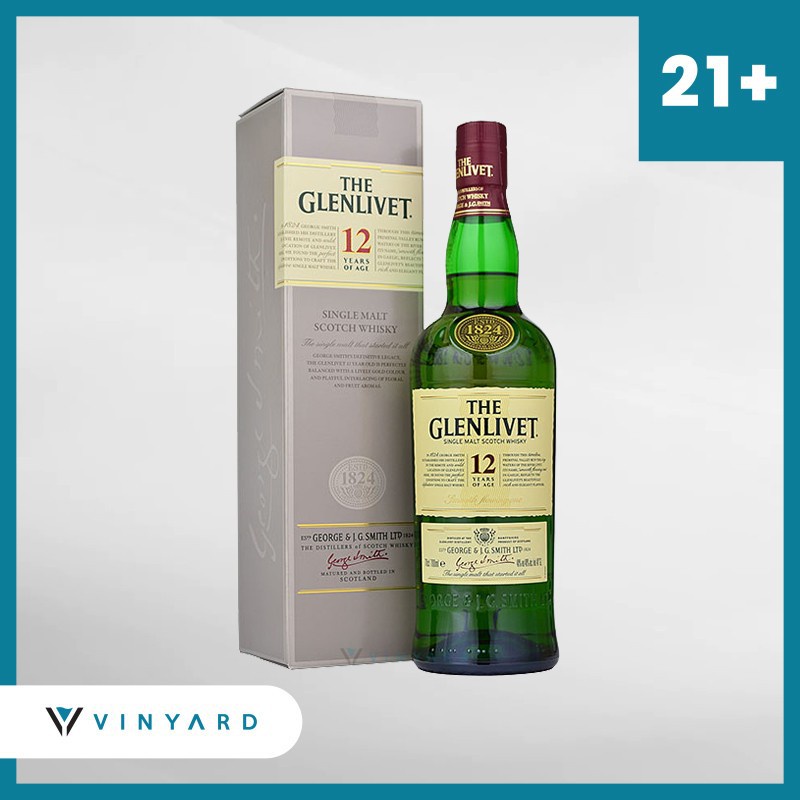 Glenlivet 12Y 750 ml ( Original &amp; Resmi By Vinyard )