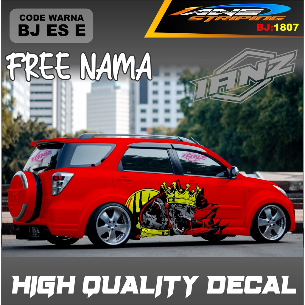 STIKER MOBIL TERIOS / STIKER MOBIL GRAND LIVINA / VARIASI STIKER MOBIL AVANZA / STIKER MOBIL XENIA / STIKER MOBIL