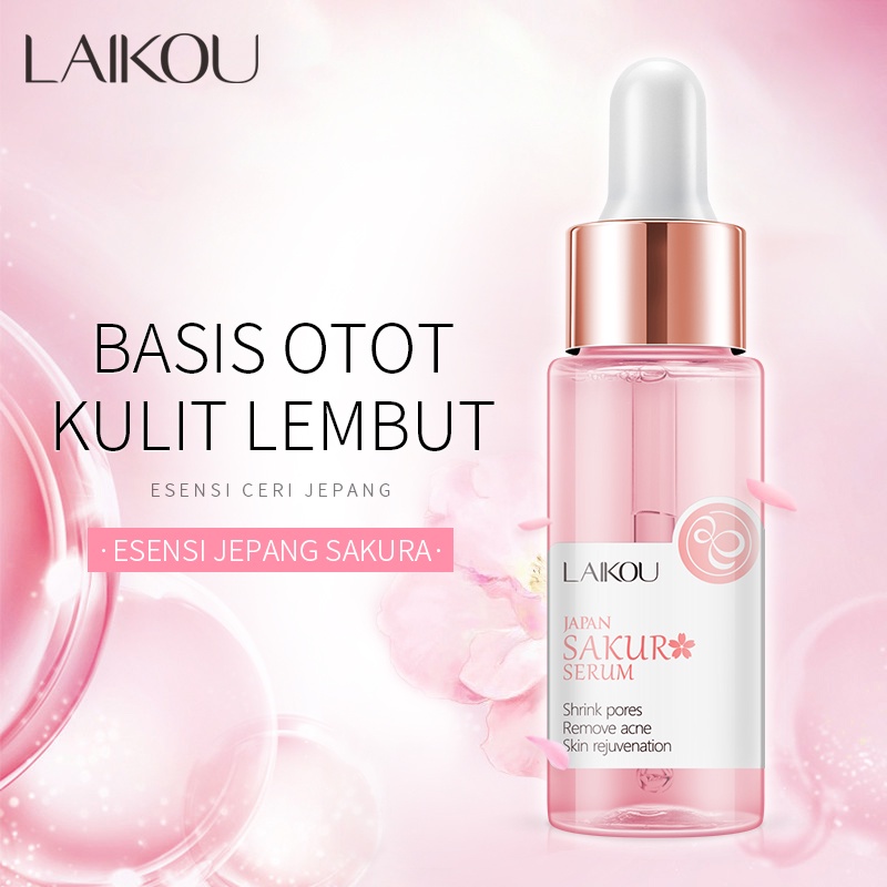 LAIKOU Serum Wajah Sakura Bersinar Menghilangkan Keriput 30ml