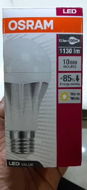 BOHLAM LAMPU LED OSRAM 13.5 WATT WARM WHITE ORIGINAL