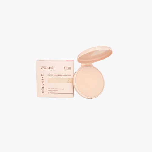 (REFILL) WARDAH COLORFIT VELVET POWDER FOUNDATION | Bedak Compact Bedak BY AILIN