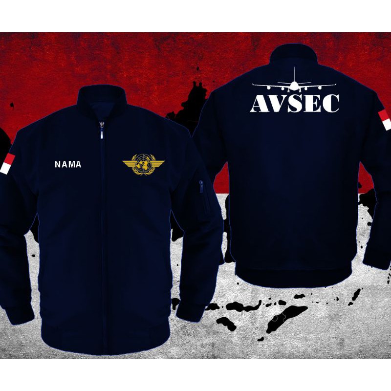 JAKET BOMBER AVSEC / JAKET BOMBER TASLAN AVSEC (SABLON)