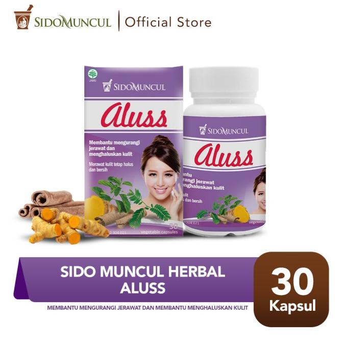 

BISA COD Sido Muncul Herbal Aluss 30 Kapsul - Kulit Halus Bersih No Jerawat /OBAT HERBAL ASAM URAT/OBAT HERBAL PELANGSING/OBAT HERBAL KOLESTEROL/OBAT HERBAL DIABETES