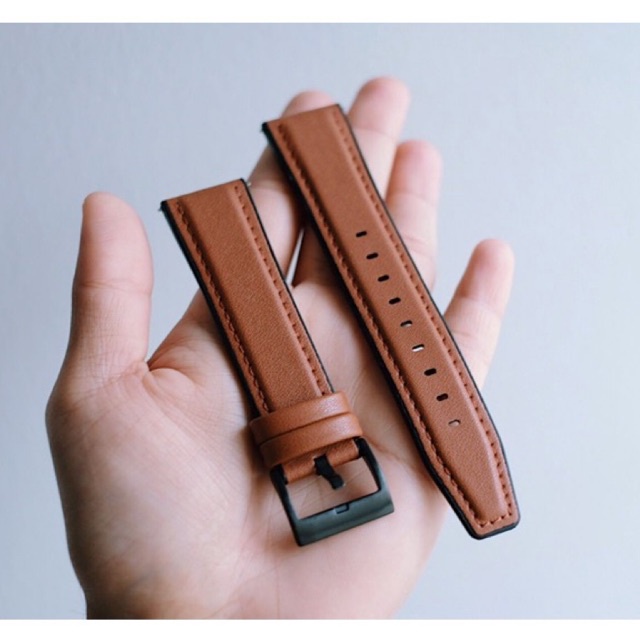 [KULIT PREMIUM] tali jam tangan 22mm quick release Strap apple watch iwatch 5 6 7 rubber leather ORIGINAL 41mm 44mm 38mm 42mm