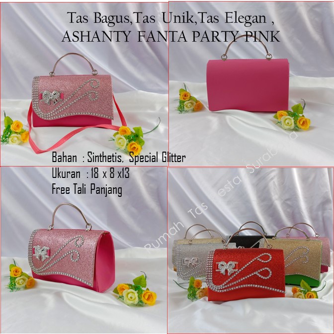 Tas Bagus,Tas Unik,Tas Elegan ,ASHANTY FANTA PARTY PINK