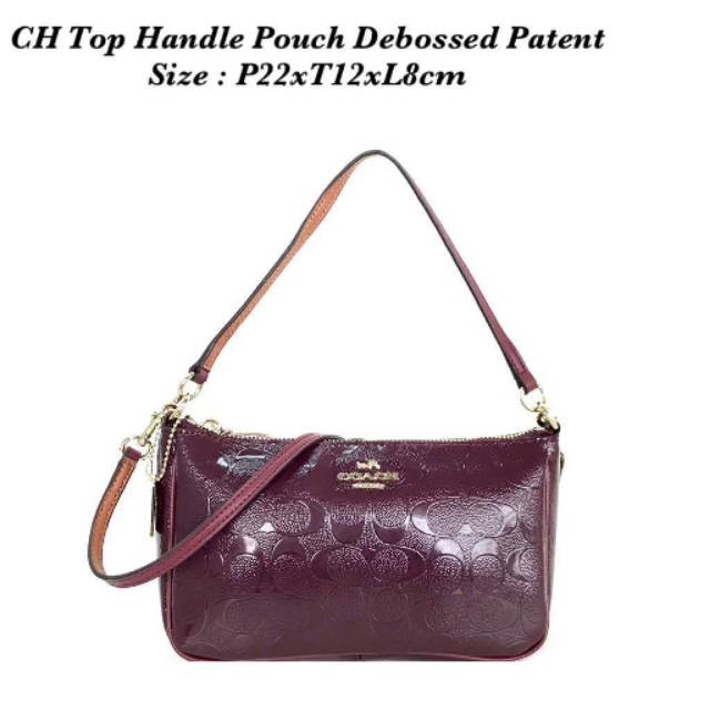 COACH Top Handle Pouch Debossed