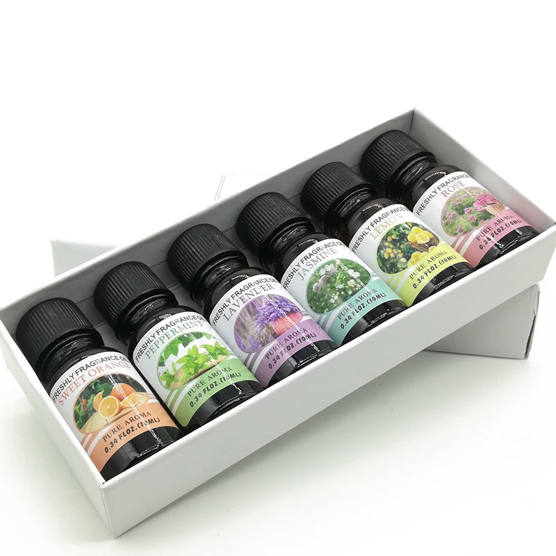 Mall Pure Essential Oil Diffuser Aromatherapy Oil Set Taffware Water Soluble Mix 6 in 1 10ml rhjy