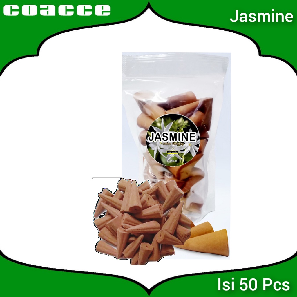 BUHUR BUKHUR GAHARU KERUCUT WANGI JASMINE ISI 50 PC I DUPA ARAB