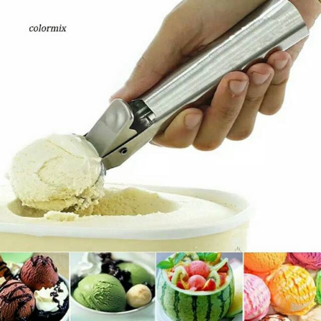 Scoop ice cream anti freeze centong eskrim gula kopi syrup spuit silmat cetakan rolling fondant edible dol luster pen spuitwilton